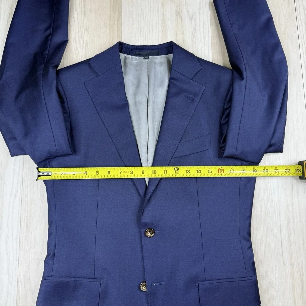 Suitsupply JABAO 2 Button Suit Blue Wool Vitale Barberis Canonico Mens Size 36R